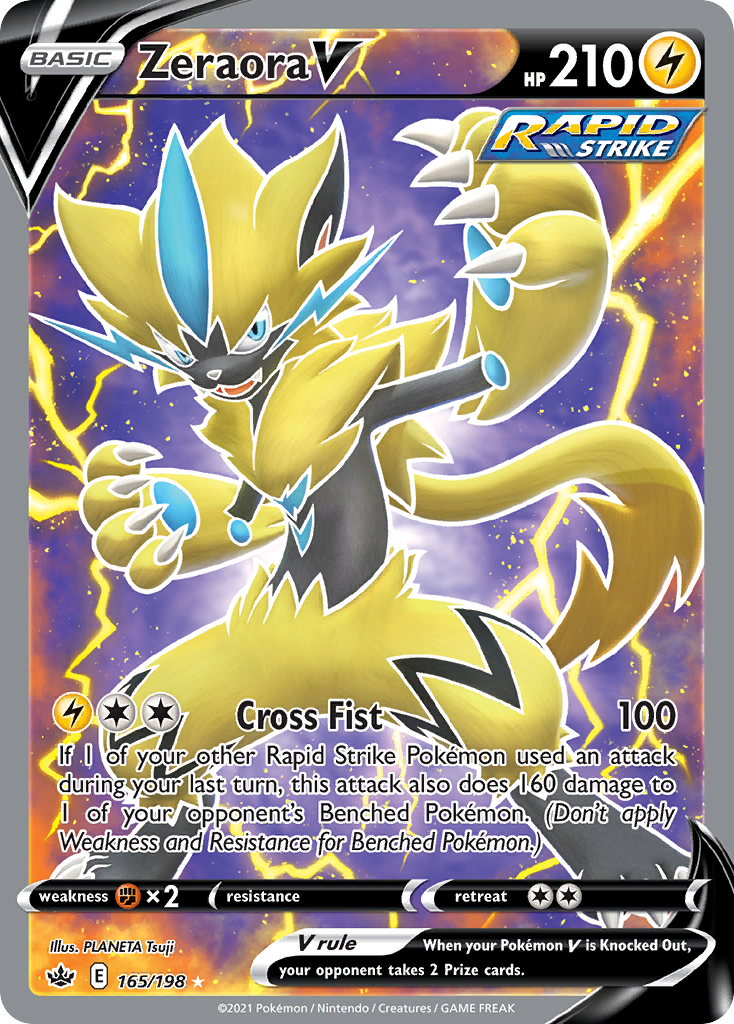 Chilling Reign Zeraora V #165/198